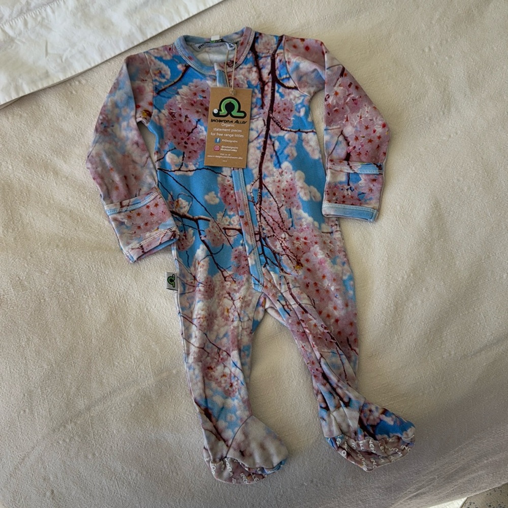 Baby Japanese Blossom 100% Cotton Bodysuit